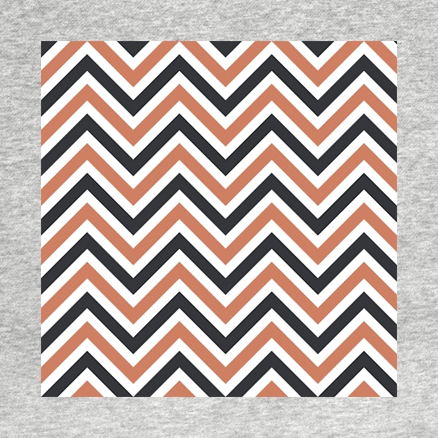 Salmon Dark Gray Wavy Lines Pattern by 2CreativeNomads